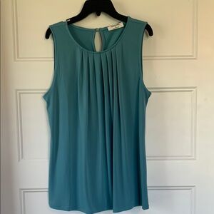 Zenana Outfitters teal green sleeveless top size L